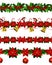 Set of n Seamless Christmas borders