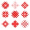 Set of national belarus ornament. Slavic ethnic pattern.