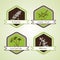 Set of Natural Organic Product badges