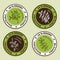 Set of Natural Organic Product badges