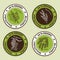 Set of Natural Organic Product badges