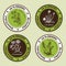 Set of Natural Organic Product badges