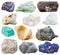 Set of natural rocks and stones isolated