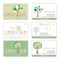 Set of nature and gardening business cards