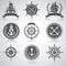 Set of nautical emblems,