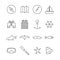 Set of nautical icons, vector illustration.