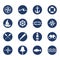 Set of nautical sea ocean sailing icons