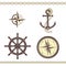 Set of nautical symbols.