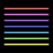 Set of neon lights brushes. Vector multicolor laser tubes collection. 10 eps. For design, illustMulticolor neon brushes collection