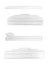 Set with new comfortable mattresses on white background