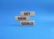 Set New Goals symbol. Wooden blocks with words Set New Goals. Beautiful blue background. Business and Set New Goals concept. Copy