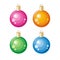 Set of New Year Toys Christmas Ornament Decoration