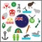 set of new zealand icons. Vector illustration decorative design