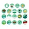 set of new zealand icons. Vector illustration decorative design