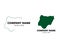 Set of Nigeria map logo design inspiration