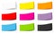 Set Of Nine Colorful Textile Label Stitching Mix