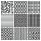 Set of nine geometrical patterns