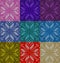 Set of nine nordic knitted seamless pattern. EPS 10 vector