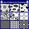 Set of nine Patterns for packing or background.