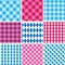 Set of nine seamless traditional octoberfest pattern.