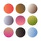 Set of nine trendy multicolored Gradients