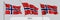 Set of Norway waving flag on isolated background vector illustration