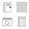 Set of notebook icons