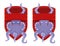 Set octopus squid shield badge banner logo template