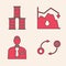 Set Oil exchange, Barrel oil, Drop in crude oil price and Businessman or stock market trader icon. Vector