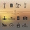 Set of oil and gas icons