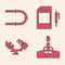 Set Oil rig with fire, Industry pipe, Contract money and pen and Wrecked oil tanker ship icon. Vector