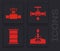 Set Oil rig with fire, Industry pipe and valve, Broken pipe with leaking water and Barrel oil icon. Vector