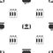 Set Oil tank storage, Gas for vehicle and Industrial gas cylinder on seamless pattern. Vector