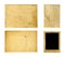 Set of old photo paper texture isolated