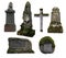 Set of old tombstones.