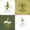 Set of olive labels