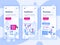 Set of onboarding screens user interface kit for Medicine, Healthcare, Pharmacy, mobile app templates concept