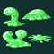 Set of ooze creatures