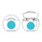 Set open close dental floss product for individual oral hygiene home bathroom. Cleaning interdental spaces. Color  isolated