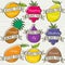 Set of organic fruits, vector