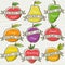 Set of organic vegetable and fruit, vector