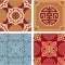 Set of Oriental Seamless Patterns