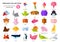 Set of origami objects. Vector gradient icons.