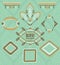 Set of ornamental frames. Vector indian collection for BOHO design.