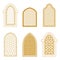 Set of ornamental islamic window