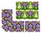 Set of ornaments - decorativ floral border and seamless pattern
