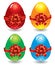 Set of ornate Easter eggs
