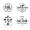 Set of outdoor logotypes in vintage style