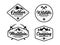 Set of outdoor wild life related labels badges emblems. Vector vintage illustration.