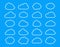 Set outline cloud icon.